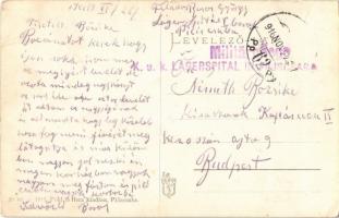 1916 Piliscsaba, Tábori mise, katonák + "Militärpflege K.u.K. Lägerspital in Piliscsaba"