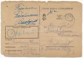 1944 Friedmann Elemér zsidó 104/3 KMSZ (közérdekű munkaszolgálatos) levele papájának, Friedmann Vilm...