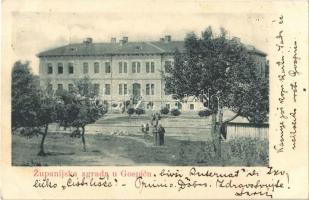 1901 Goszpics, Gospic; Zupanijska zgrada / Vármegyeháza / county hall (gyűrődés / crease)