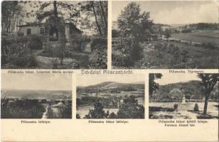 Piliscsaba, Tábor, Lourdesi Mária szobor, üdülőtelep, Ferenc József tér és szobor