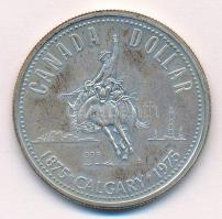 Kanada 1975. 1$ Ag Calgary T:1- kis patina  Canada 1975. 1 Dollar Ag CalgaryC:AU small patina