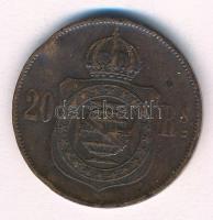 Brazília 1869. 20R Br T:2- ph. 
Brazil 1869. 20 Reis Br C:VF edge error