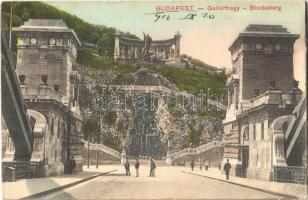 1910 Budapest I. Gellérthegy, Gellért szobor, lépcső