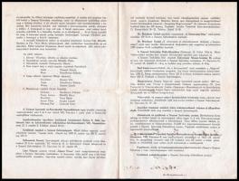 1923 A budapesti Szepesi Szövetség 1923. március 15-diki Irányi Dániel emlékünnepély meghívója, vala...