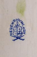 Herendi virág mintás cipőcske, kézzel festett, jelzett, h:10 cm, m:5 cm