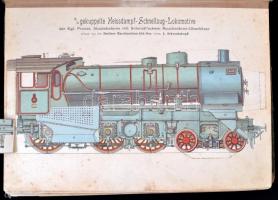 cca Die Praxis des modernen Maschinenbaues. Modell Atlas, Hiányos. Kihajtható, több rétegű táblákkal...