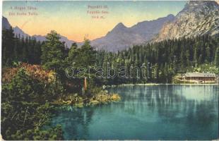 1916 Tátra, Vysoké Tatry; Poprádi tó / Popradske pleso / lake (EK)