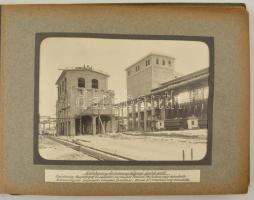 1913 Az Óbudai Gázgyár építése. A Schlick-Nicholson Gép-, Waggon- és Hajógyár Rt albuma. Az építkezé...