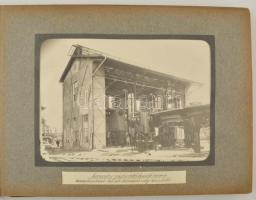 1913 Az Óbudai Gázgyár építése. A Schlick-Nicholson Gép-, Waggon- és Hajógyár Rt albuma. Az építkezé...