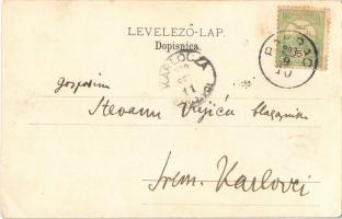 1903 Pakrác, Pakratz, Pakrac; Srpska ucit muska skola, Gostionastari Grad / Szerb fiúiskola, Régi vá...