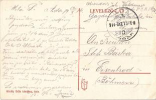 1914 Ada, Piactér, utca, zsinagóga. Király Béla kiadása / marketplace, street view, synagogue (EK)