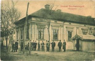 1908 Bácsfeketehegy, Feketitsch, Schwarzenberg, Feketic; Községháza, létra. W. L. 633. / town hall, ladder (Rb)