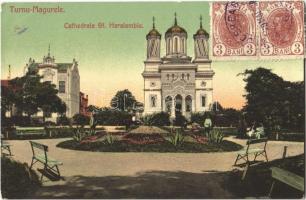 1909 Turnu Magurele, Cathedrala Sf. Haralambie / cathedral. TCV card