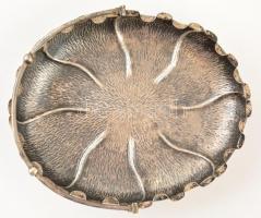 Ezüst (Ag.) füles kínáló, jelzett, mesterjeggyel, poncolt, m:17 cm,  25×20 cm, nettó:391 g