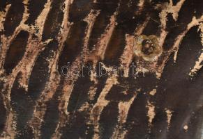 Ezüst (Ag.) füles kínáló, jelzett, mesterjeggyel, poncolt, m:17 cm,  25×20 cm, nettó:391 g