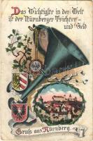 Nürnberg, Nuremberg; Art Nouveau, coat of arms (tears)