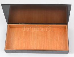 Iparművész fém doboz fa betéttel 20x9 cm