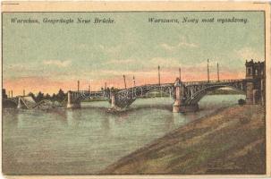 1916 Warsaw, Warszawa, Warschau; Nowy most wysadzony / Gesprängte Neue Brücke / destroyed new bridge