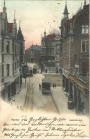 Herten, Kaiserstrasse, Warenhaus / street, trams, shop (Rb)