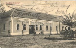 1906 Hódság, Odzaci; Krausz Ferenc féle Tulipán szálloda. Krasz F. saját kiadása. Wissinger R. felvétele / hotel (EK)