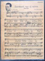 cca 1910 Magyar és osztrák nóták kottaiból összeállított kotta füzet félvászon kötésben