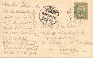 1907 Torontálszécsány, Setschan, Secanj; Fő utca Graszl István áruházával, üzlet. W. L. 1080. / Haup...