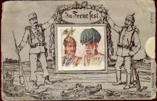 Franz Joseph, Wilhelm II, Hindenburg and Hötzendorf mechanical card