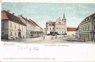 Gleisdorf, Florianplatz mit Rathaus / square, town hall (EK)