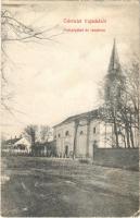 1913 Vajszka, Vajska; Posta és templom / post office, church (EK)