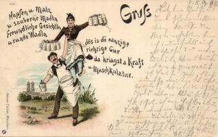 1898 Beer-humor Litho