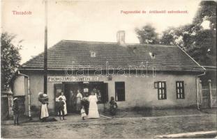 1917 Tiszadob, Fogyasztási Szövetkezet üzlete és saját kiadása (EK)