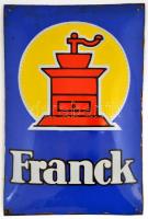 1930 Franck Kávé zománctábla, szélén kopásnyomokkal, kis kopásokkal, egyébként jó állapotban, 48×32 cm