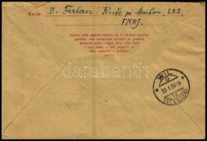 1950 Expressz ajánlott levél átmenő bélyegzővel "RUSE" - WIL / ST. GALLEN"