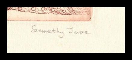 Szemethy Imre (1945- ): Bók, rézkarc, papír, jelzett, hátoldalon pecséttel, 10×15 cm