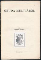 Schoen Arnold: Óbuda múltjából. Bp.,1935.,(Held János-ny.), 64 p. Kiadói papírkötés, a borító kissé ...