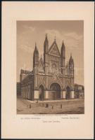 cca 1860 Róma, St Kelemen templom, Orvietói katedrális. Litográfia. 15x11 cm