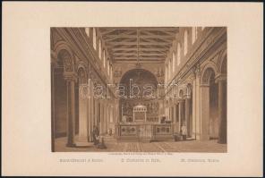 cca 1860 Róma, St Kelemen templom, Orvietói katedrális. Litográfia. 15x11 cm