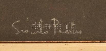 Szántó Piroska (1913-1998): Krisztus levétele a keresztről 1988. Pasztell, papír, jelzett, üvegezett...