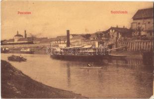 1908 Pancsova, Pancevo; hajóállomás. W.L. (?) 770. / port, steamship (EK)