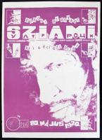 1989 Pokoli Aranykor, Sziámi Ultrarock - kísérleti állat, Fekete Lyuk alternatív zenei központ műsor plakátja, 41×29 cm