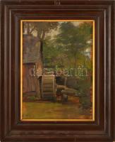 Gergely Imre (1868-1957): Öreg vízimalom. Olaj, falemez, jelzett, keretben, 35×26 cm