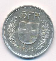 Svájc 1966B 5Fr Ag T:2,2- lapkahibák Switzerland 1966B 5 Francs Ag C:XF,VF planchet errors Krause KM#40