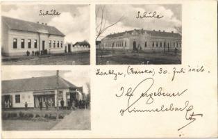1916 Zsablya, Zabalj; Szerb iskola, Karapancsity Vladimir üzlete és saját kiadása / Serbian school, publishers shop (EK)