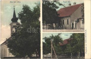 1914 Golubinci, Rim. kat. crkva, Zupni dom, Posta / Római katolikus templom és plébánia, Posta hivatal. Atelier Wannek / Catholic church and parish, post office (EK)