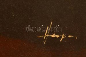 Herpai Zoltán (1951-2011): Csavargó. Olaj, farost, jelzett, keretben, 40×30 cm