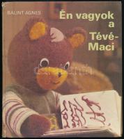 Bálint Ágnes: Én vagyok a Tévé-Maci. Bp.,1983., Móra. Kiadói kissé kopott kartonált papírkötésben, két lapon és a hátsó szennylapon és a kötéstábla belsején firkával, a hátsó kötéstáblán a papír hiányos, laza fűzéssel.