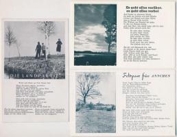 3 db használatlan második világháborús német katonadal képeslap / 3 unused WWII German military song postcards