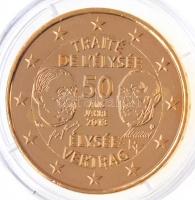 Franciaország 2013D 2E 50 éves az Elysée-szerződés aranyozva T:1- France 2013D 2 Euro 50 Years of the Elysée Treaty gold plated C:AU