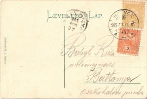 1905 Hatvan, Grassalkovich kastély, Takarékpénztár, Posta, Cukorgyár, Gőzmalom, Polgári iskola. Hoff...