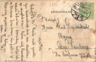 1914 Nagyszombat, Tyrnau, Trnava; Ferenc József tér, Szentháromság szobor, piac, Tausky J. fiai utód...